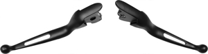 Black Vortex Custom Brake & Clutch Levers Set - For 14-16 Harley Touring