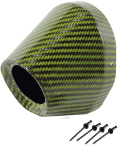 Pro Circuit Carbon End Cap Green 1-3/4in ID - Carbon end cap, green, 1-3/4in ID