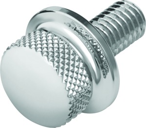 Kuryakyn Quick Release Seat Screw Chrome - Tool-free seat removal for Indian motorcycles