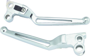 Bikers Choice Chrome Slotted Lever Set For 82-95 Big Twin & XL - Lever set fits 82-95 Big Twin and XL models