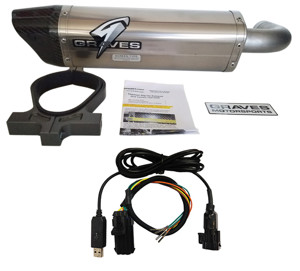 Graves Titanium Slip-On Exhaust & Flash Tune Kit Fits Yamaha YXZ1000R