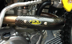 P3 Carbon Fiber Header Heat Shield Fits 2010-2020 Suzuki RMZ250