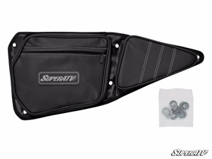 SuperATV Heavy Duty Front Door Bags For Polaris RZR