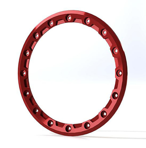 Bullite Beadlock Ring 15 Inch Red - 15 inch red beadlock ring for Bullite wheels