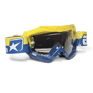 Ariete 07 Line Kids MX Goggles Blue Yellow - Blue/yellow kids MX goggles with clear lens