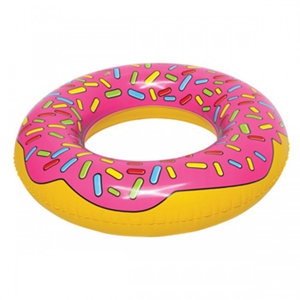 Sportsstuff Strawberry Donut Pool Float 51in by Airhead - Strawberry donut pool float, 51in diameter, 1 person