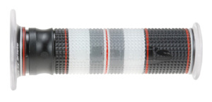 Ariete Harris EVO Perforated Grips Black Pierced Ends - Perforated grips with pierced ends for motorcycles