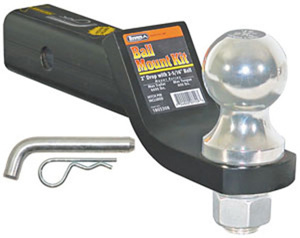 Buyers Black Ball Mount Kit 2x2in 2-5/16in Ball 6000lb - 2x2in mount, 2-5/16in ball, 6000lb MGTW