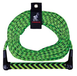 Airhead Watersports Rope with EVA Handle, 75ft, Aluminum Core - 75ft rope with EVA handle for watersports activities