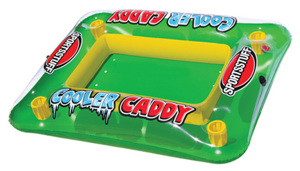 SPORTSSTUFF Cooler Caddy Inflatable Drink Holder 47x38 in - Inflatable cooler caddy with 4 cup holders