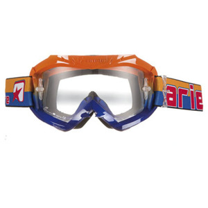Ariete MX 07 Kids Goggles Blue Orange - Youth MX goggles blue orange with clear lens