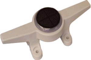 CIPA Safe-T-Cleat White Solar-Powered Dock Cleat with LED Light - Solar dock cleat with LED for boats and PWC