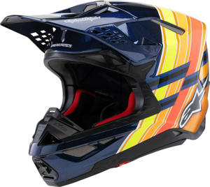 Alpinestars S-M10 TLD Edition 25 Helmet 2X-Large - 2X-Large Dark Blue/Orange/Yellow Fluo/Red