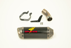 Graves CF/Titanium Slip-On Exhaust w/Link Pipe For 16-20 ZX10R