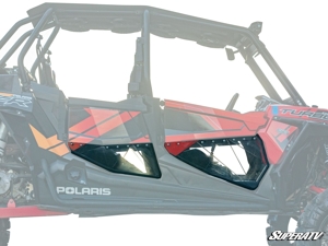 SuperATV Clear Lower Doors Polycarbonate For 16-21 Polaris RZR 4 XP Turbo