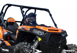 SuperATV Full Windshield Clear Poly For 14-18 Polaris RZR XP 1000
