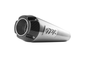 Two Brothers Comp-S Full Exhaust SS/CF Silver Fits 17-21 Kawasaki Z125 Pro