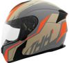 THH T810S Turbo Full Face Helmet Grey/Orange XL