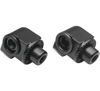Kuryakyn Splined Peg Adapters Black Rear Fits BMW