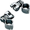 Peg Mounts with 1-1/4" Magnum Quick Clamps Chrome Pair Kuryakyn 7944