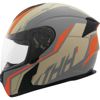 THH T810S Turbo Full Face Helmet Gray/Orange - 2XL