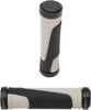 White & Black 997 Lock-On Open End Locking ATV Grips w/ End Plugs - Also fits Watercraft & MTB