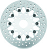 TwinPower Floating Mesh Front Brake Rotor Silver 11.8in For 08-17 Harley