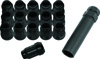 QuadBoss Spline Lug Nuts 12x1.25 - Black - Splined 12x1.25mm lug nuts in black finish