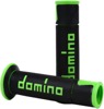 Domino A450 Road Racing Grips Green/Black Pair - Green/Black grips for 22mm handlebars, sold in pairs