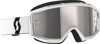 Scott Primal Goggle White Silver Chrome Works - Off-road goggles with silver chrome lens Scott Primal Goggle White Silver Chrome Works - Off-road goggles with silver chrome lens