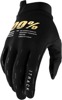 100% Men's iTrack Gloves Black Medium for Off-Road/ATV/Motocross