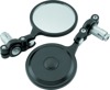 BikeMaster Folding Bar End Mirrors Pair Black 7/8in Handlebars - Folding bar end mirrors, pair, black, 7/8in handlebars