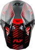 Fly Racing Formula CP Slice Helmet Grey/Red/Black MD - ECE/DOT approved lightweight helmet