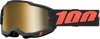100% Accuri 2 Goggles Borego True Gold Mirror Lens Adult - Red/Black Borego goggles with gold mirror lens