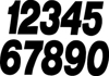 Dirt Digits 7" Black #6 Decal 3-Pack