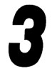 Dirt Digits 7" Black #3 Decal 3-Pack - 7" Black #0 Decal 3-Pack