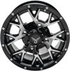 QuadBoss Barbwire 14x7 Black Machined Wheel 4/137 Bolt Pattern