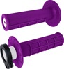 ODI V2 MX Half Waffle Lock-On Grips Purple 7/8 in Bars - Lock-On MX grips, purple, for 7/8 in handlebars