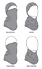 Convertible Balaclava SportflexT - Cnv Balaclava Sptflx Bkwt Flg