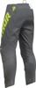 Thor Youth Sector Checker Pants Charcoal Gray/White/Acid Yellow 26 - Youth Racewear Pants Charcoal Gray/White/Acid Yellow