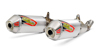 T-6 Dual Slip On Exhaust Mufflers - Stainless Steel - For 18-20 Honda CRF250R/RX