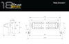 18 In LED Light Bar Single Row Straight Clear Combo Each Stage Series
