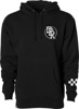 DBK Hot Rod Hoodie Black 2X - Black 2X hoodie, 70/30 cotton poly blend