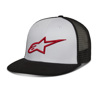 Alpinestars Corp Trucker Hat White/Black One Size - White/Black mesh trucker hat, one size fits most
