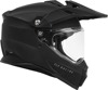 FLY Racing Trekker Solid Helmet Matte Black X-Large - ECE/DOT helmet with sunshade & clear shield