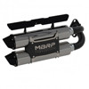 MBRP Power Tech 4 Dual Slip-On Exhaust Silver Fits 18-21 RZR XP 1000 RS1
