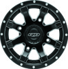 QuadBoss Grinder Wheel 14x7 4+3 4/156 with Center Cap Black