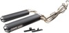 Black Dual Full Exhaust - For 14-19 Scrambler 1000