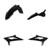 Acerbis Plastic Kit Black For 2023-2024 Beta RR 2T/4T 125-480 - Plastic kit in black for Beta RR 2T/4T 2023-2024