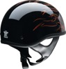 Z1R CC Beanie Hellfire Helmet XS Orange/Black Unisex - Half face helmet in Hellfire graphic